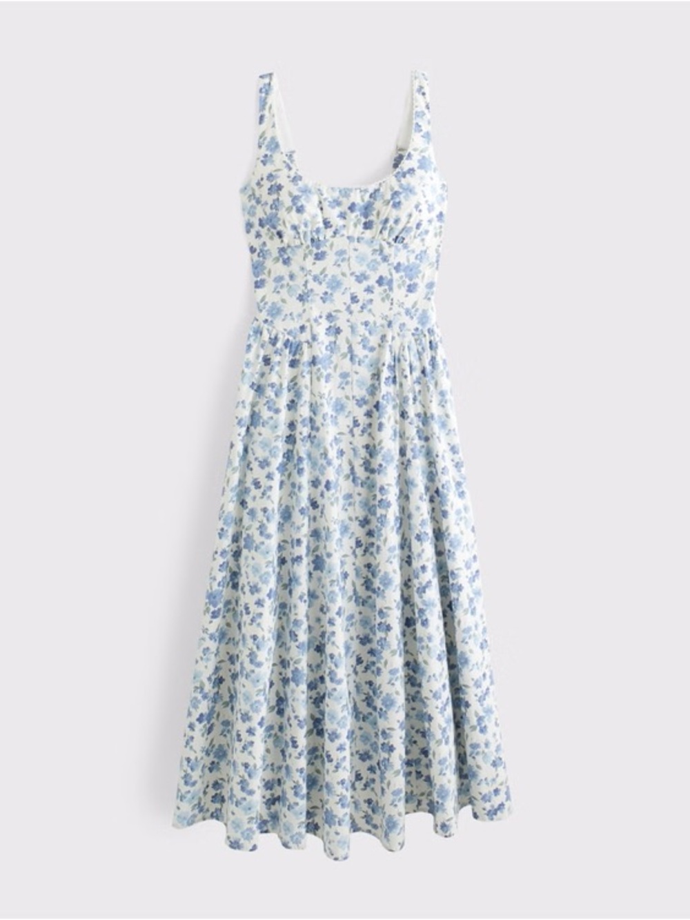 Abercrombie & Fitch Blue and White Floral Scoop Maxi Dress - Picture 2 of 6